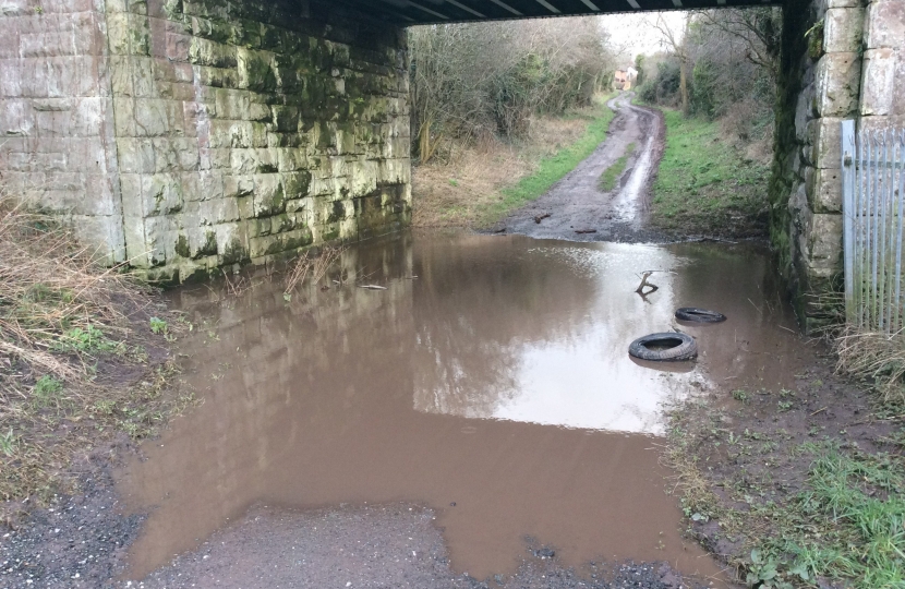 Cllr Nigel Jones call for action to sort out the Flooding New House Lane 