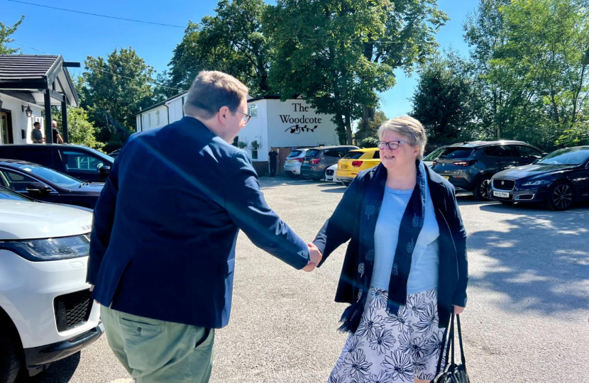 Chairman Lee Evans welcomes Therese Coffey